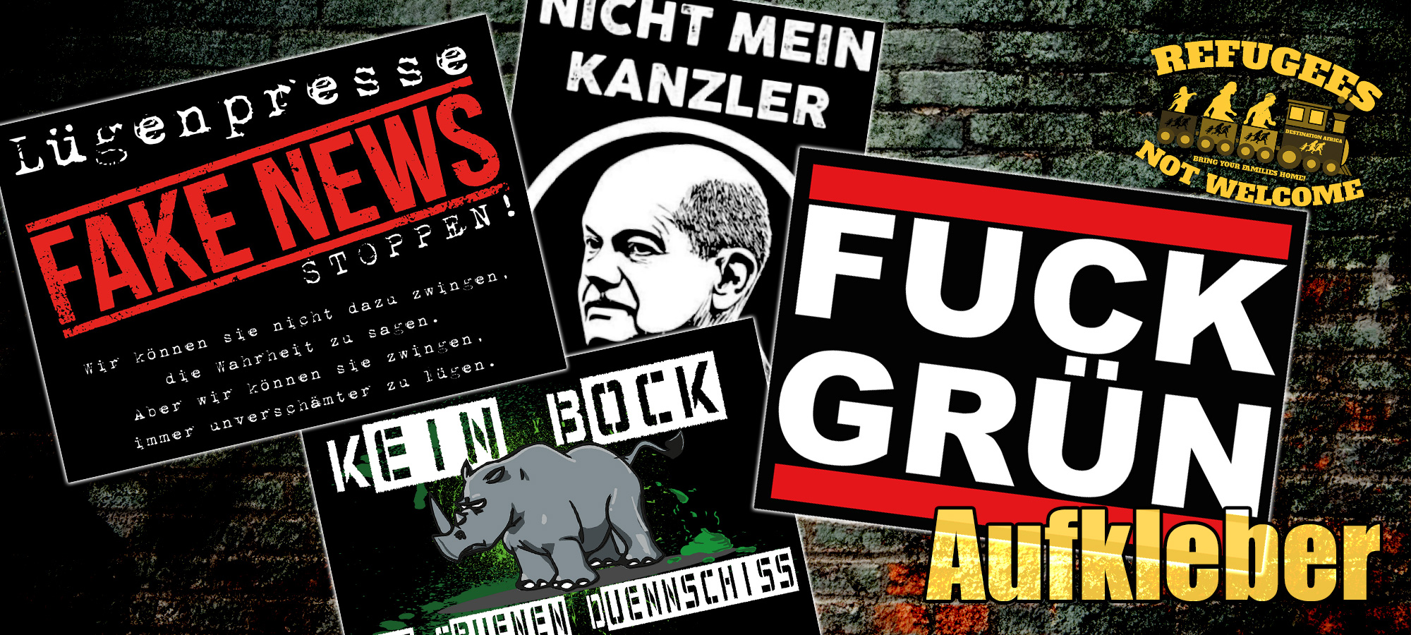 Refugees not welcome Aufkleber Refugees not welcome Aufkleber