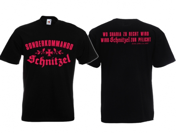 Frauen T-Shirt - Sonderkommando Schnitzel - schwarz/pink Frauen T-Shirt - Sonderkommando Schnitzel - schwarz/pink