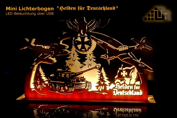 Lichterbogen LED - Helden für Deutschland - MINI - handarbeit Lichterbogen LED - Helden für Deutschland - MINI - handarbeit