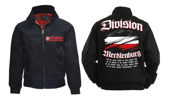 Harrington Jacke - bedruckt - schwarz - Division Mecklenburg Harrington Jacke - bedruckt - schwarz - Division Mecklenburg