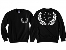 Pullover - Eisernes Kreuz im Kranz- schwarz/weiß - Motiv 1 Pullover - Eisernes Kreuz im Kranz- schwarz/weiß - Motiv 1