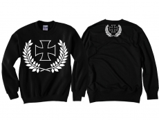 Pullover - Eisernes Kreuz im Kranz- schwarz/weiß - Motiv 2 Pullover - Eisernes Kreuz im Kranz- schwarz/weiß - Motiv 2
