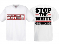 Frauen T-Shirt - Stop the White Genocide - weiß Frauen T-Shirt - Stop the White Genocide - weiß