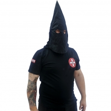 Premium Shirt - KKK mit Maskenfunktion - klassisch - schwarz +++ANGEBOT+++RAUSVERKAUF+++