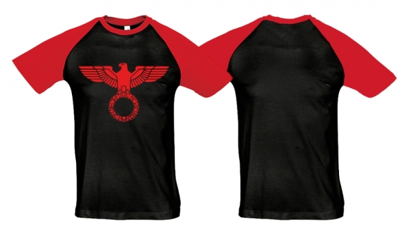 Raglan T-Shirt - Reichsadler - schwarz/rot Raglan T-Shirt - Reichsadler - schwarz/rot