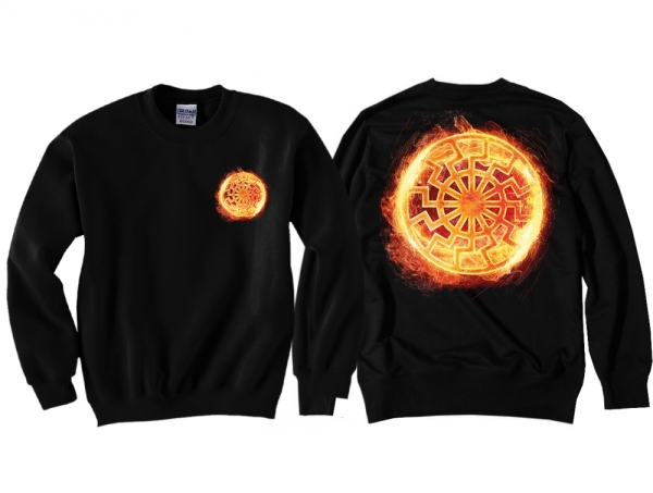 Pullover - Schwarze Sonne - brennend - Motiv 1 Pullover - Schwarze Sonne - brennend - Motiv 1