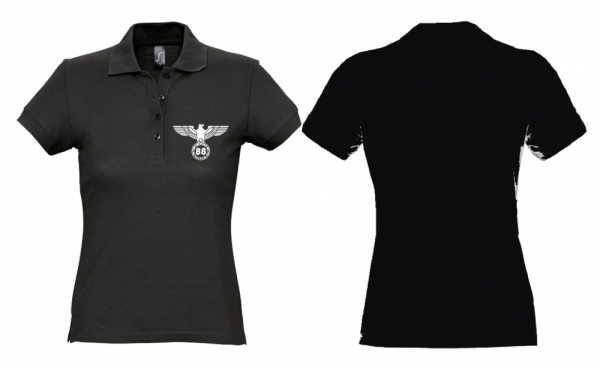 Frauen Polo - Reichsadler - 88 - schwarz Frauen Polo - Reichsadler - 88 - schwarz