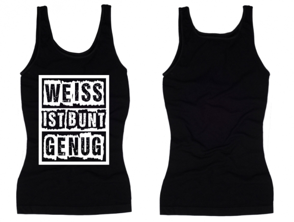 Frauen Top - Weiss ist bunt genug - schwarz/ weiß Frauen Top - Weiss ist bunt genug - schwarz/ weiß
