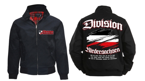 Harrington Jacke - bedruckt - schwarz - Division Niedersachsen Harrington Jacke - bedruckt - schwarz - Division Niedersachsen