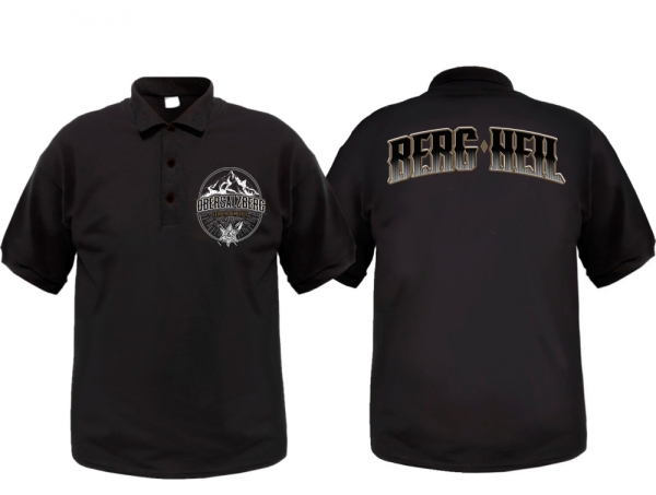 Polo-Shirt - Berg Heil - schwarz Polo-Shirt - Berg Heil - schwarz