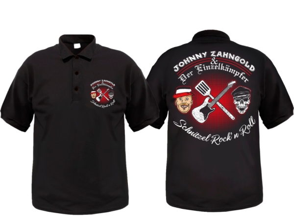 Polo-Shirt - Johnny Zahngold - Schnitzel Rock n Roll Polo-Shirt - Johnny Zahngold - Schnitzel Rock n Roll
