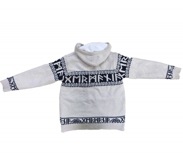 Runenstrickjacke Winter - Germania - weiß-grau +++WSV++ANGEBOT+++