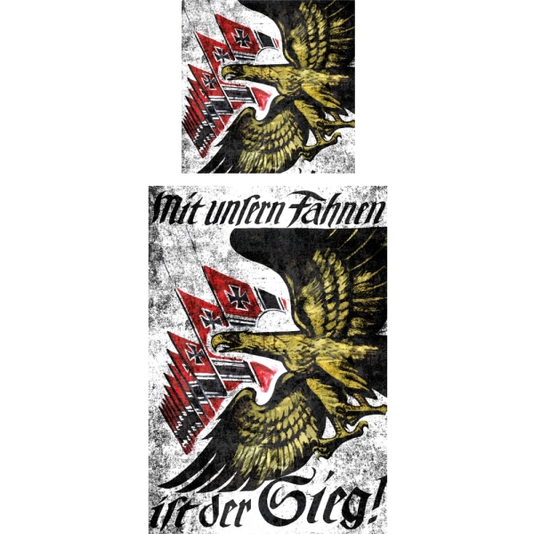 Bettwäsche - Mit unseren Fahnen ist der Sieg Bettwäsche - Mit unseren Fahnen ist der Sieg