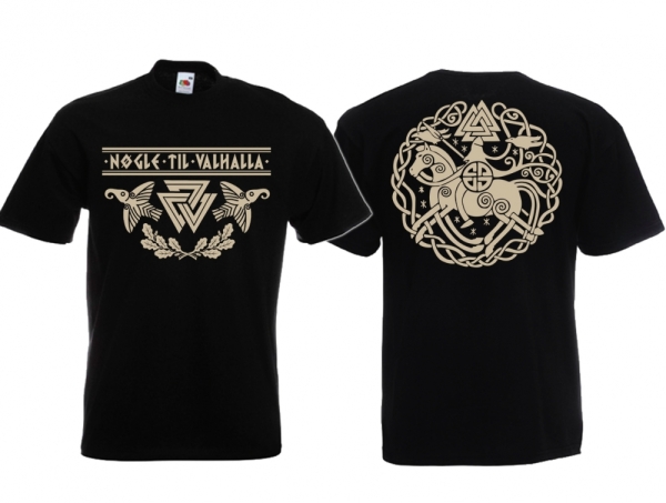 T-Hemd - Schlüssel nach Walhalla / Nogle Til Valhalla - schwarz/beige T-Hemd - Schlüssel nach Walhalla / Nogle Til Valhalla - schwarz/beige