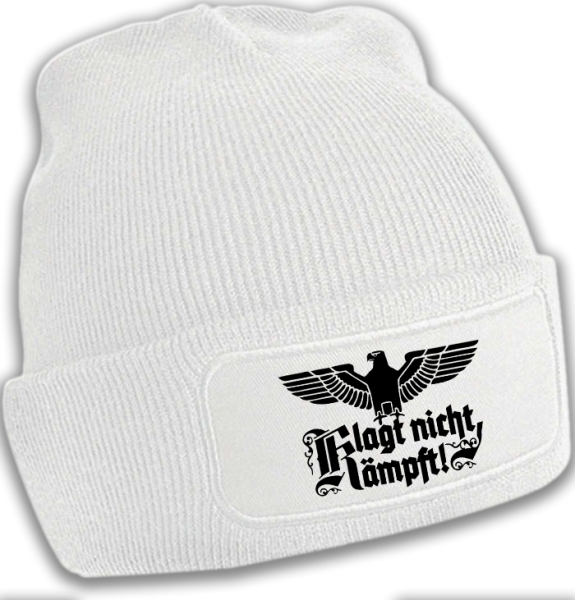 Mütze - BD - Reichsadler - Klagt nicht, kämpft - weiß/schwarz Mütze - BD - Reichsadler - Klagt nicht, kämpft - weiß/schwarz