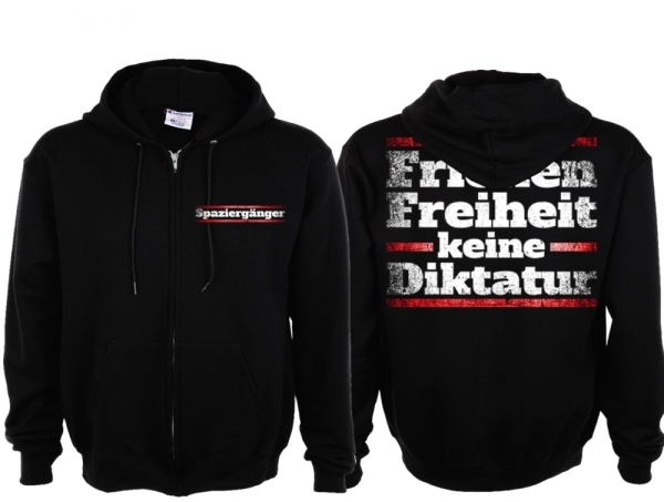 Kapuzenjacke - Spaziergänger - Frieden - Freiheit - Keine Diktatur Kapuzenjacke - Spaziergänger - Frieden - Freiheit - Keine Diktatur