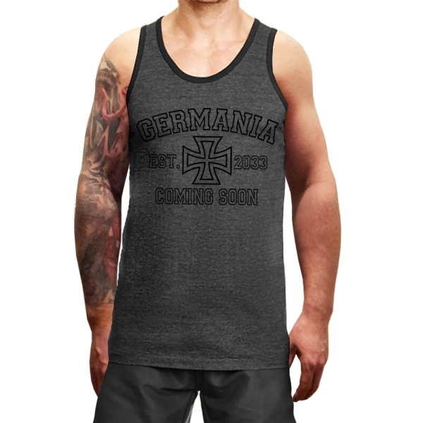Muskelshirt/Tank Top - Used Look - Germania 2033 - heather charcoal +++RAUSVERKAUF+++ Muskelshirt/Tank Top - Used Look - Germania 2033 - heather charcoal +++RAUSVERKAUF+++