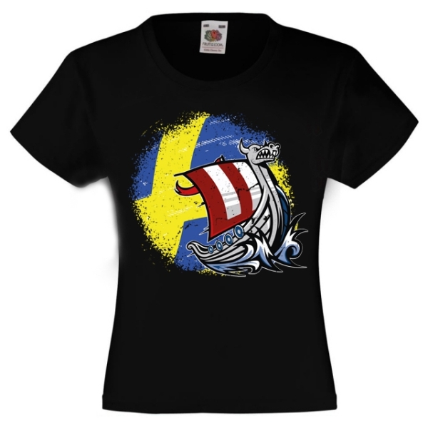 Kinder T-Shirt - Wikinger Schiff - Schweden Kinder T-Shirt - Wikinger Schiff - Schweden