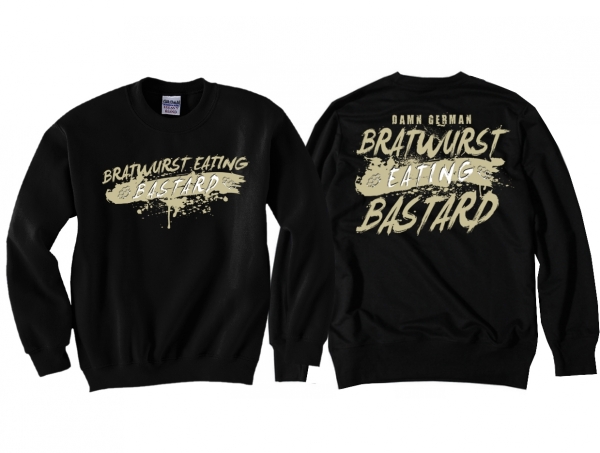 Pullover - Bratwurst eating Bastard - schwarz/beige Pullover - Bratwurst eating Bastard - schwarz/beige