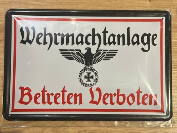 Blechschild - Wehrmachtanlage Reichsadler - Motiv 2 (389) Blechschild - Wehrmachtanlage Reichsadler - Motiv 2 (389)
