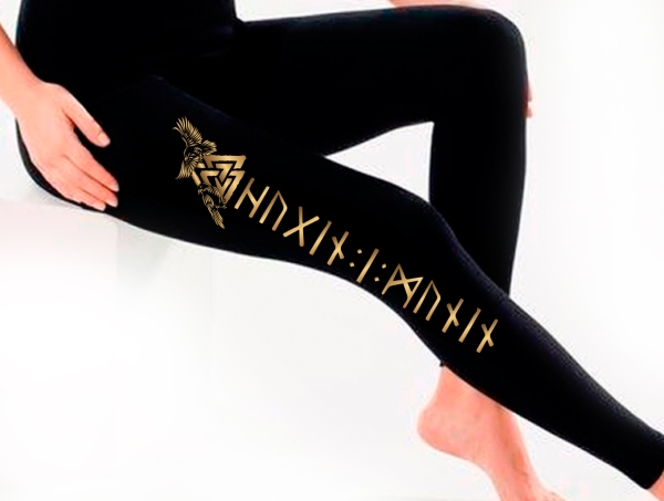 Frauen - Leggings - Hugin & Munin - schwarz/gold Frauen - Leggings - Hugin & Munin - schwarz/gold