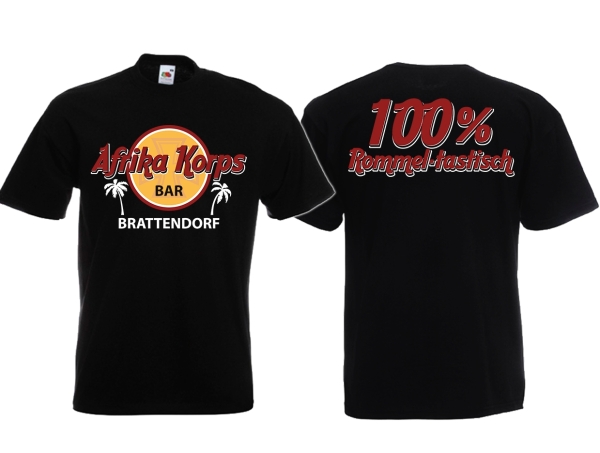 Frauen T-Shirt - Afrikakorps Bar Brattendorf - 100% Rommel-tastisch - schwarz Frauen T-Shirt - Afrikakorps Bar Brattendorf - 100% Rommel-tastisch - schwarz