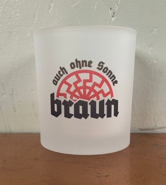 Teelicht / Trinkglas - Auch ohne Sonne braun Teelicht / Trinkglas - Auch ohne Sonne braun