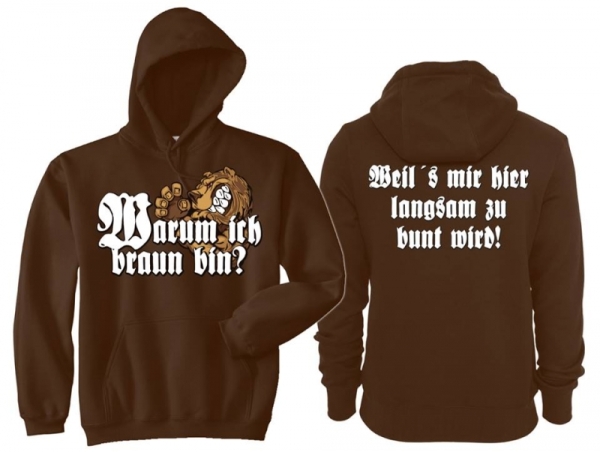 Kapuzenpullover - Warum ich braun bin? 2 - braun Kapuzenpullover - Warum ich braun bin? 2 - braun