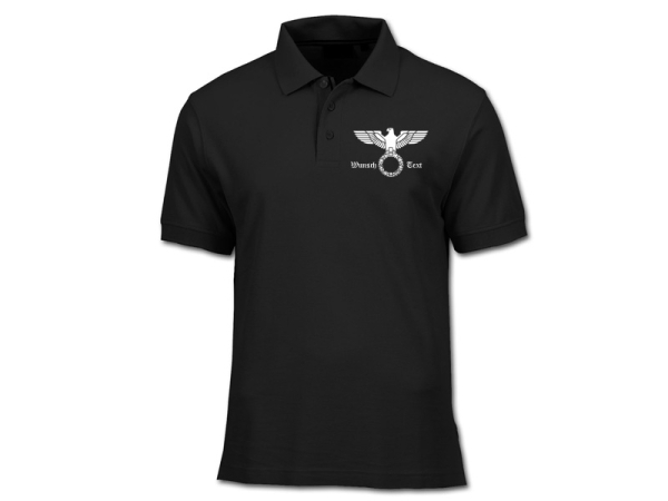 Polo-Shirt - Wunschtext - Druck vorne + Hinten