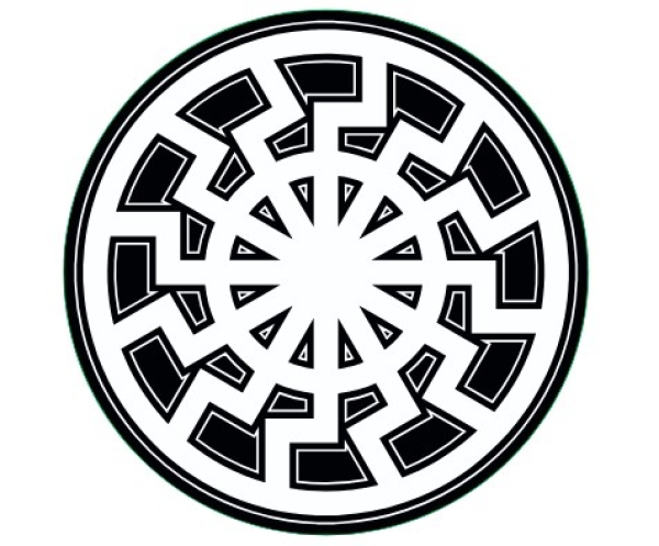 PVC Aufkleber - Schwarze Sonne