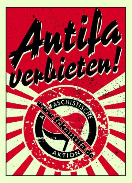Antifa verbieten - Motiv 2 - Aufkleber Paket 100 Stück Antifa verbieten - Motiv 2 - Aufkleber Paket 100 Stück