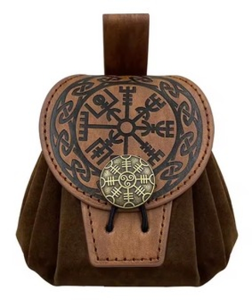 Germanischer Geldbeutel - Vegvisir - braun Germanischer Geldbeutel - Vegvisir - braun