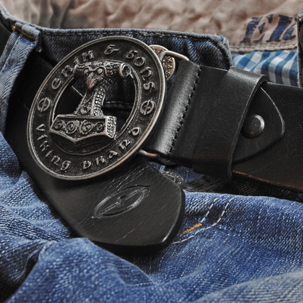 Erik & Sons - Lederguertel - HAMMER - schwarz