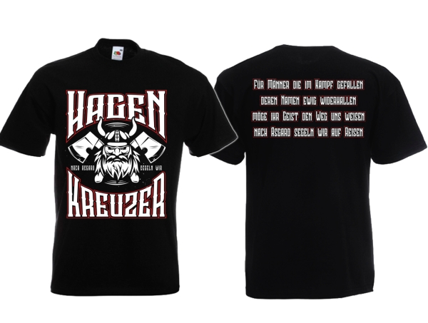 T-Hemd - Hagen Kreuzer - Männer die im Kampf gefallen - schwarz