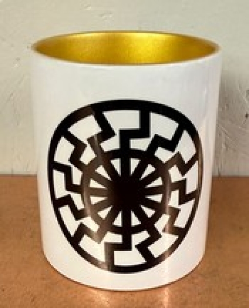 Tasse - gold - Schwarze Sonne