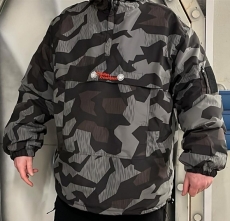 Überzieh Jacke Winter - Combat Anorak - Division Deutschland - Splitter dark camo - bestickt (Windbreaker) MT