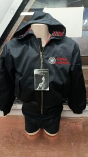 Harrington Jacke - Division Deutschland - mit Kapuze - schwarz