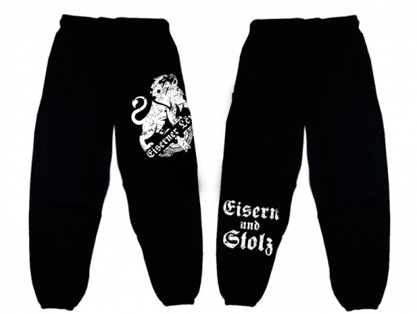Jogginghose - Eiserner Löwe - Eisern und Stolz - schwarz