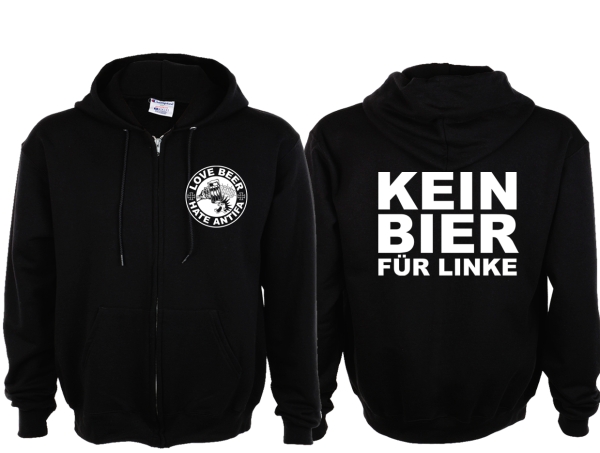 Kapuzenjacke - Love Beer - Hate Antifa