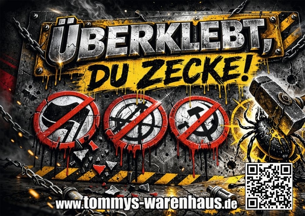 Überklebt du Zecke - Aufkleber Paket 10 Stück