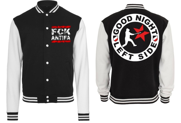 Frauen College Jacke - FCK Antifa - Motiv 2 Frauen College Jacke - FCK Antifa - Motiv 2