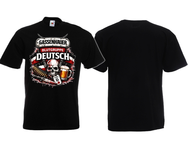T-Hemd - Gassenhauer - Blutgruppe Deutsch - SWR - schwarz T-Hemd - Gassenhauer - Blutgruppe Deutsch - SWR - schwarz