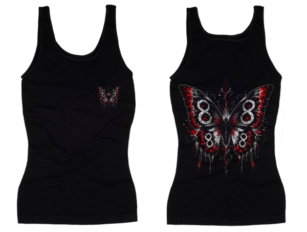 Frauen Top - Schmetterling - Motiv 1 Frauen Top - Schmetterling - Motiv 1