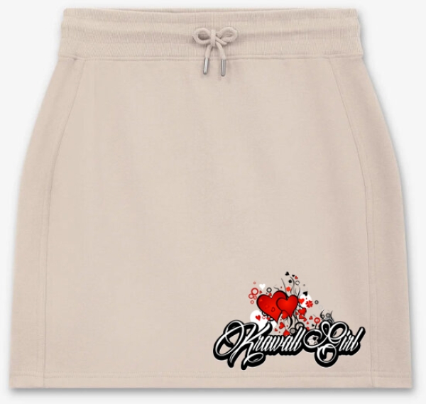 Frauen - Rock - kurz - Krawallgirl - Motiv 3-1 - sueded fawn Frauen - Rock - kurz - Krawallgirl - Motiv 3-1 - sueded fawn