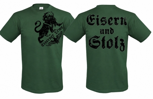 T-Hemd - Eiserner Löwe - Eisern und Stolz - flaschengrün/schwarz T-Hemd - Eiserner Löwe - Eisern und Stolz - flaschengrün/schwarz