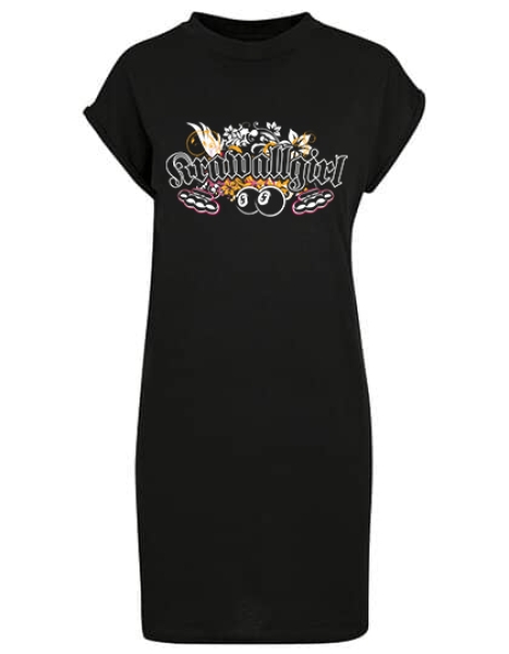 Kleid - Turtle Extended Shoulder Dress - Krawallgirl - Motiv 2 - schwarz Kleid - Turtle Extended Shoulder Dress - Krawallgirl - Motiv 2 - schwarz