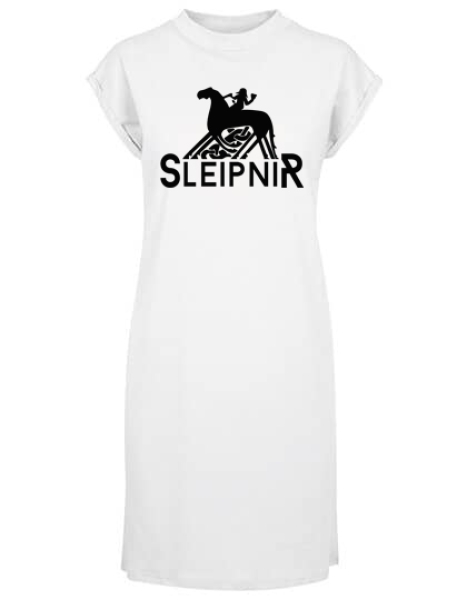 Kleid - Turtle Extended Shoulder Dress - Sleipnir - Logo - weiß