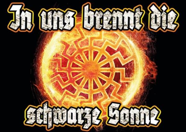 Schwarze Sonne - brennend - Aufkleber Paket 50 Stück Schwarze Sonne - brennend - Aufkleber Paket 50 Stück