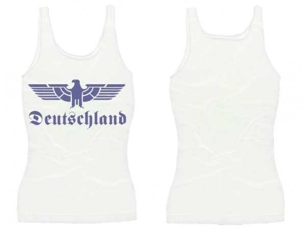 Frauen Top - Reichsadler - weiß/metallic Frauen Top - Reichsadler - weiß/metallic