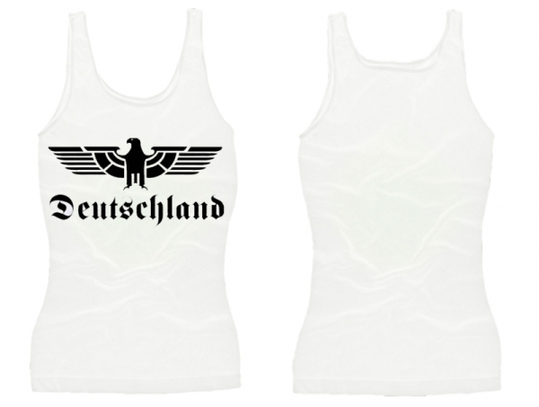 Frauen Top - Reichsadler - weiß/schwarz Frauen Top - Reichsadler - weiß/schwarz